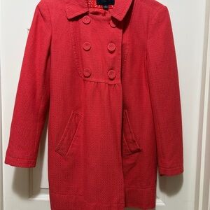 Banana Republic Red Double-Breasted Coat S
